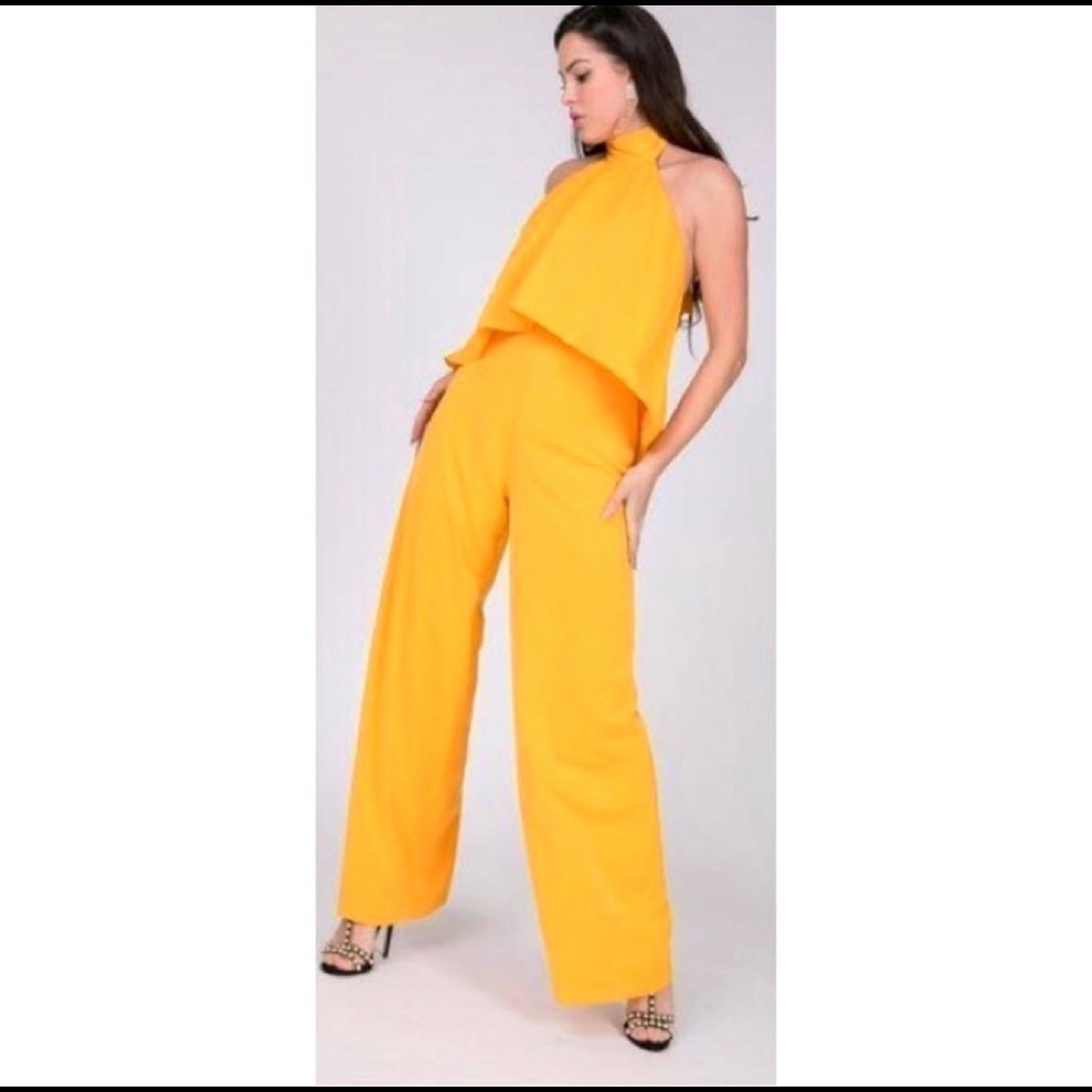 Layered Golden Jumpsuit